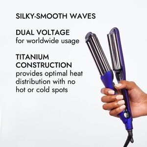 Ion Titanium Triple Barrel Waver Beach Waves 450 High Heat NEW no box